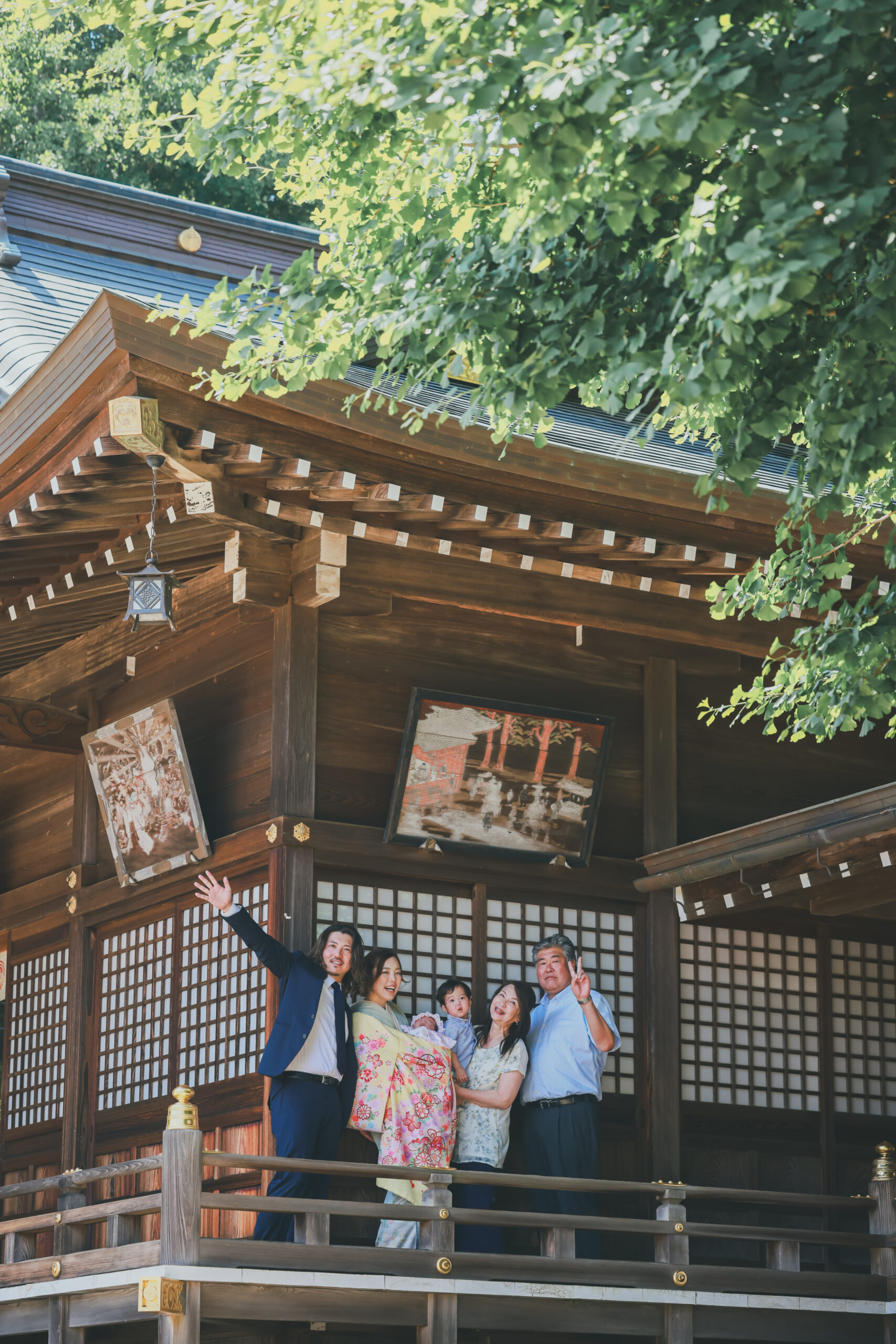 【家族で着物 / 神社ロケ】THE FAVORITEのお宮参り撮影